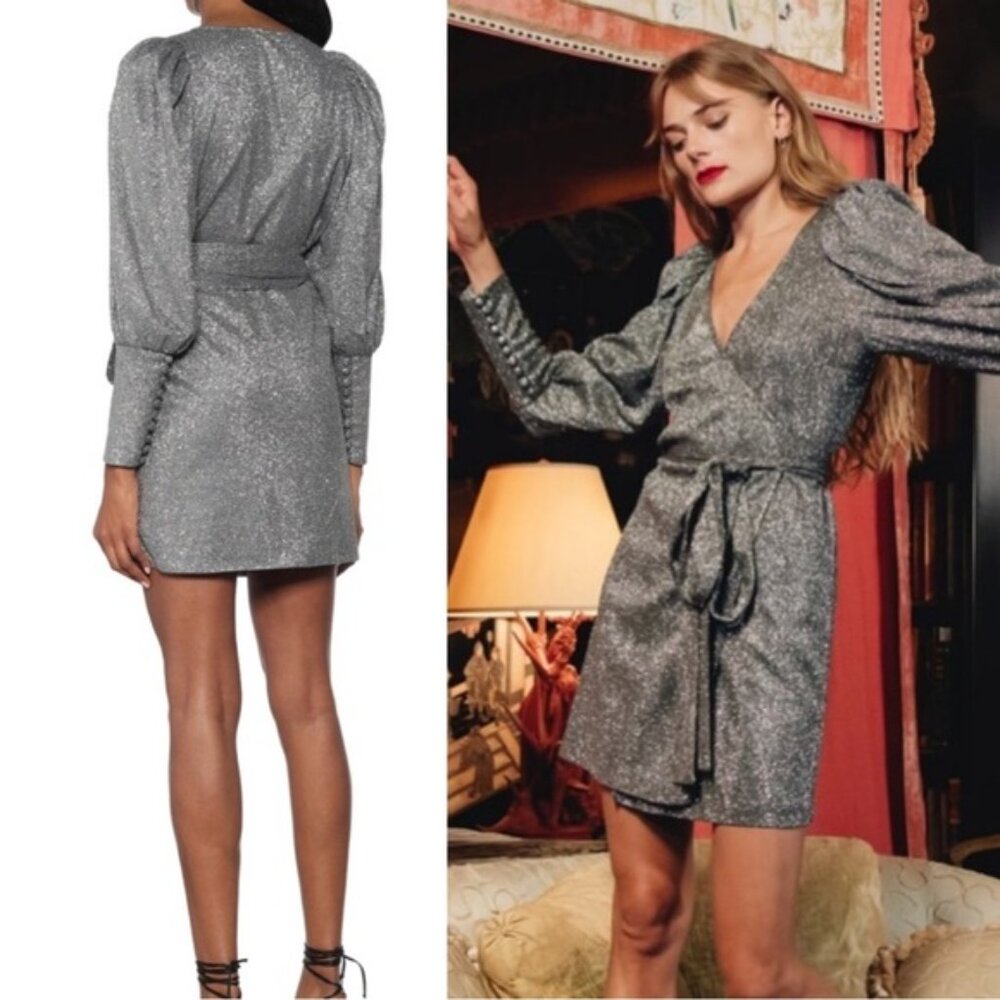 Rhode Frankie Embellished Wrap Dress